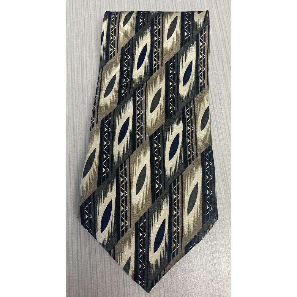 L’Homme Men's 100% Silk Multicolor Tie Good Condition